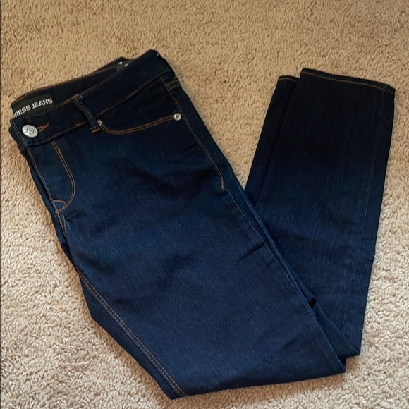⚫️ Express Women's Stella Low Rise Dark Blue Jeggings (8S) - Picture 1 of 9